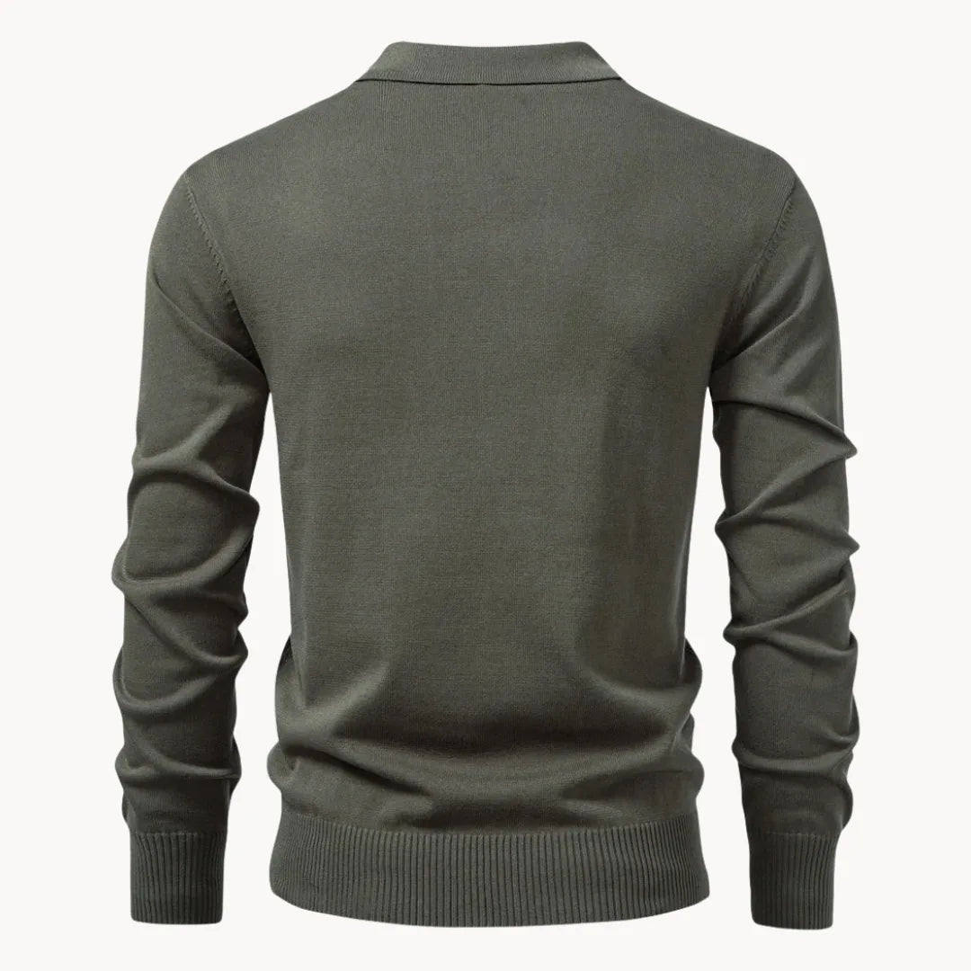 Polo Slim Fit da Uomo – Chiusura Lampo Corto, Adatta per Uso Casual e Quotidiano