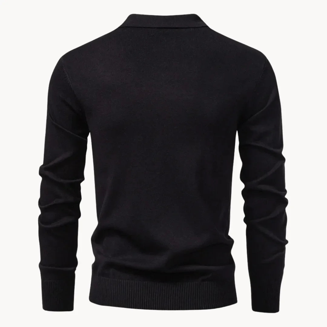 Polo Slim Fit da Uomo – Chiusura Lampo Corto, Adatta per Uso Casual e Quotidiano