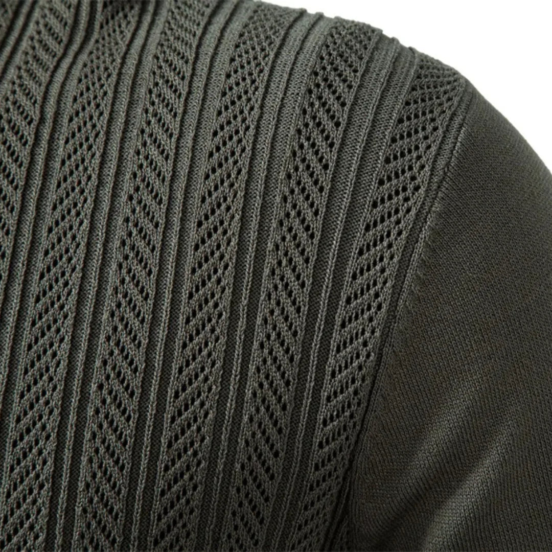 Polo Slim Fit da Uomo – Chiusura Lampo Corto, Adatta per Uso Casual e Quotidiano