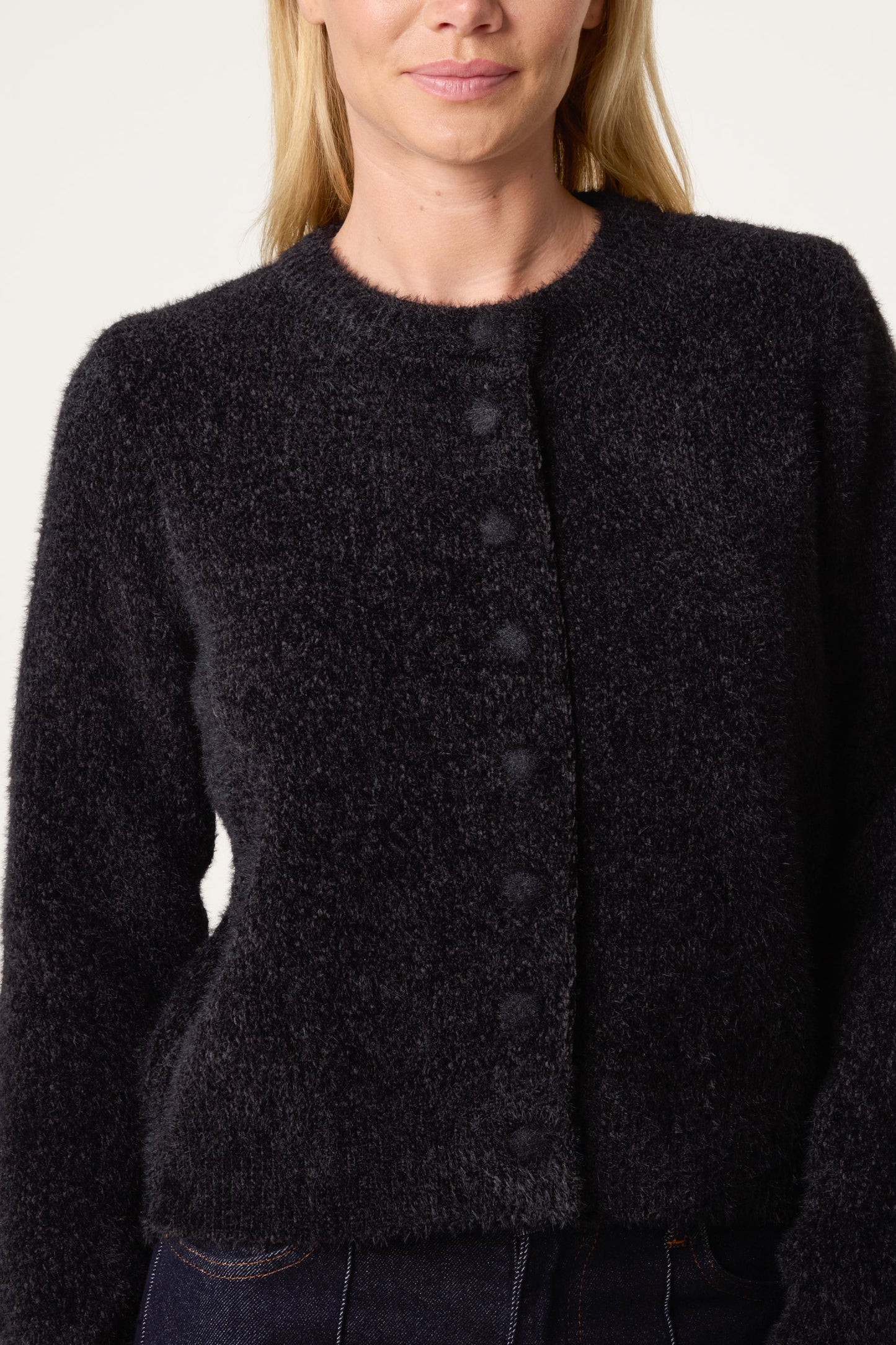 Cardigan Donna in Maglia Morbida Effetto Texture
