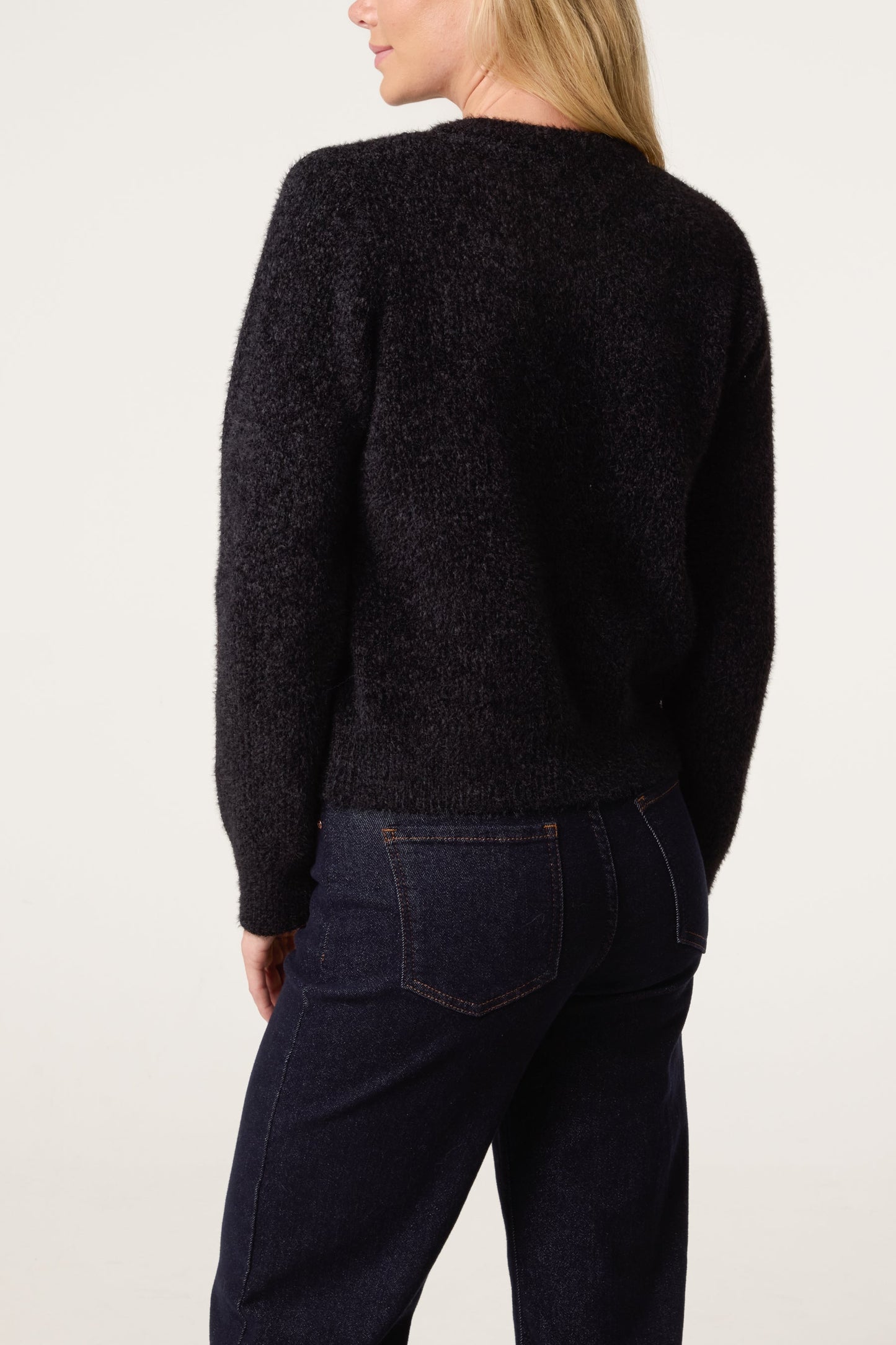 Cardigan Donna in Maglia Morbida Effetto Texture