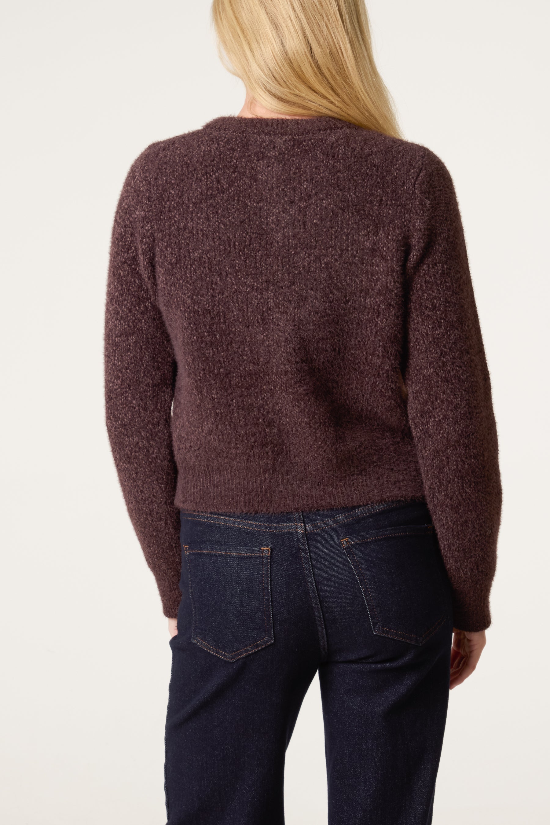 Cardigan Donna in Maglia Morbida Effetto Texture