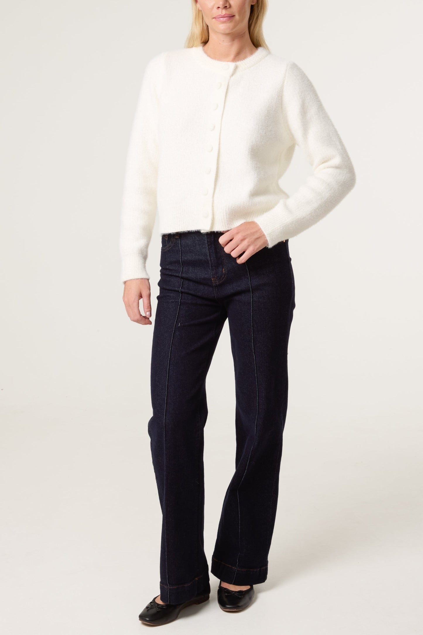Cardigan Donna in Maglia Morbida Effetto Texture