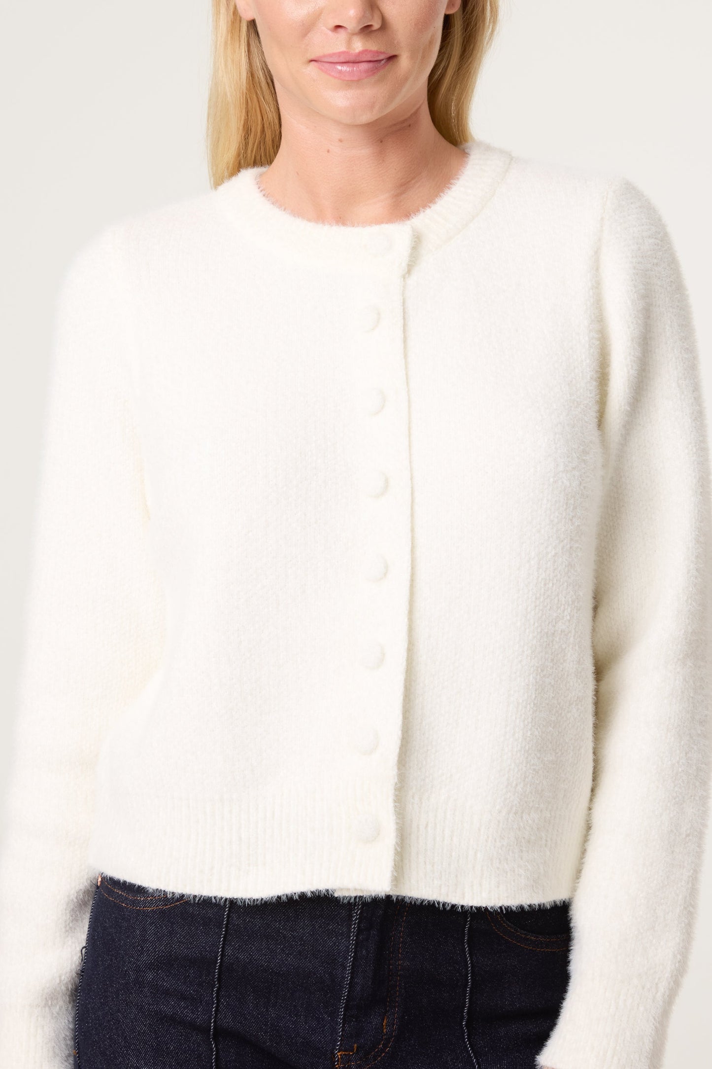 Cardigan Donna in Maglia Morbida Effetto Texture