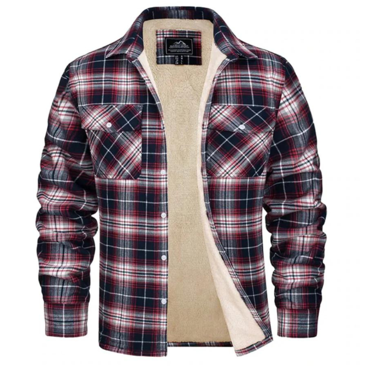 Derrick | Men's Sherpa Lined Plaid Shirt Jacket - Image 6