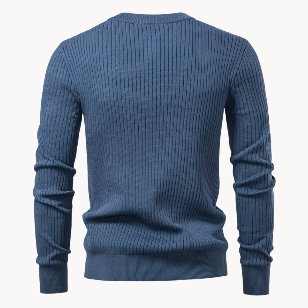Maglione Slim Fit da Uomo – Con Collo Rotondo e Chiusura a Bottone, Adatto per Uso Casual e Quotidiano