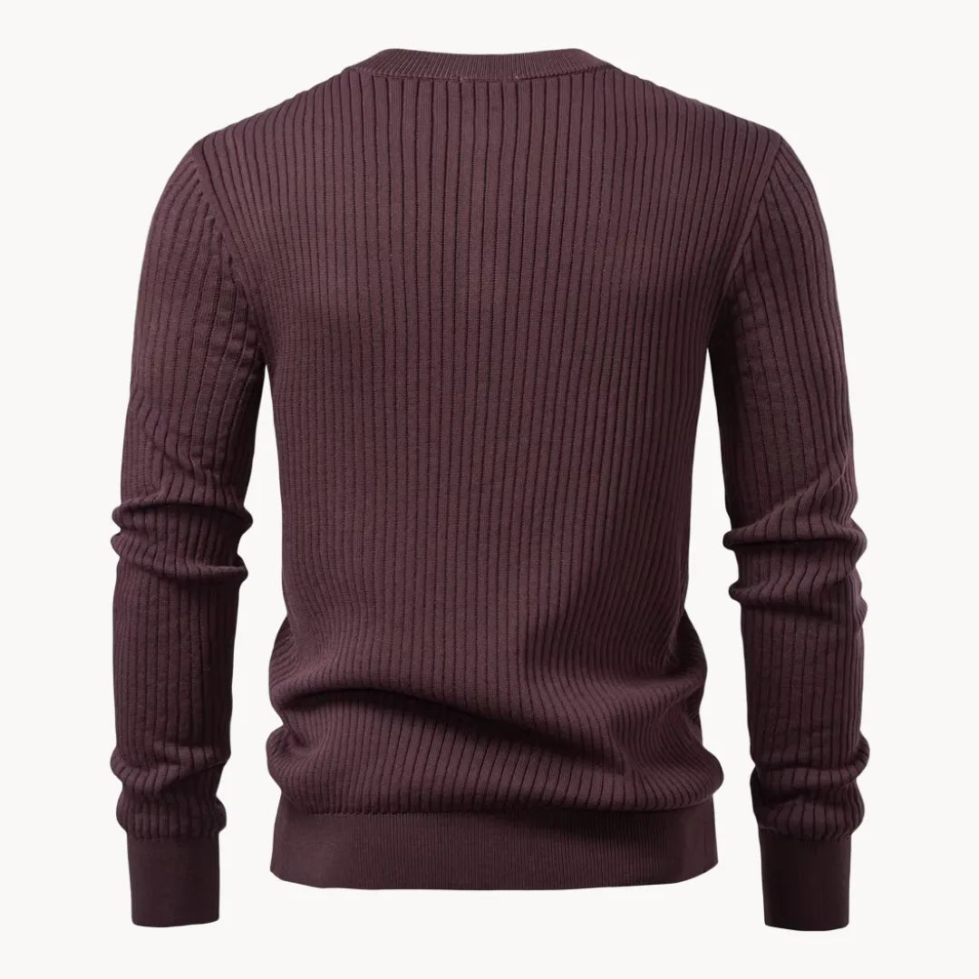 Maglione Slim Fit da Uomo – Con Collo Rotondo e Chiusura a Bottone, Adatto per Uso Casual e Quotidiano
