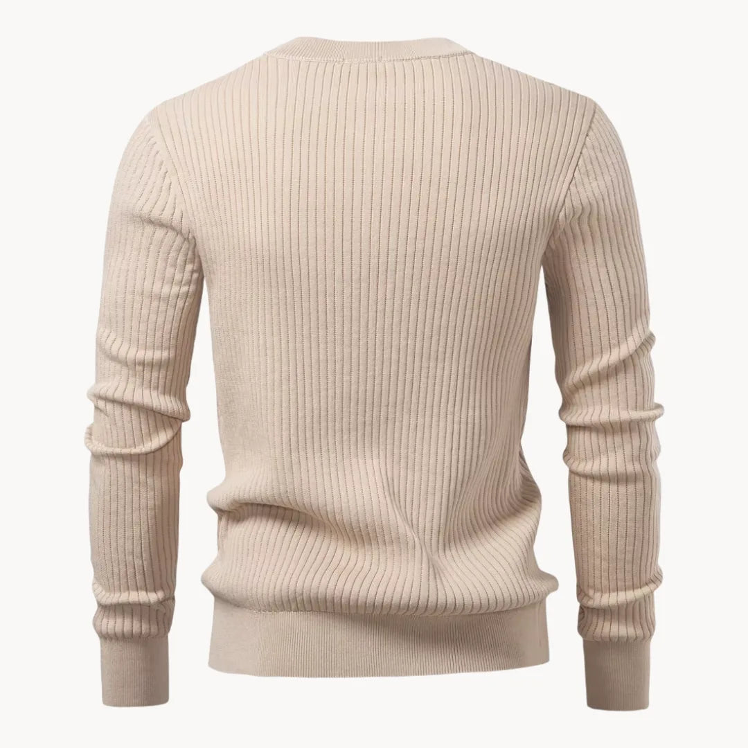 Maglione Slim Fit da Uomo – Con Collo Rotondo e Chiusura a Bottone, Adatto per Uso Casual e Quotidiano