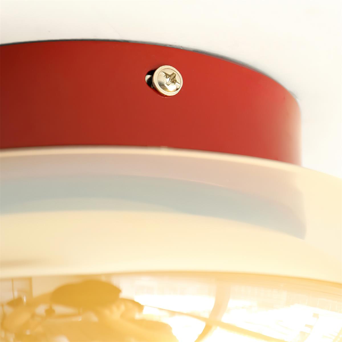 Plafoniera da Soffitto in Vetro Stile Retrò con LED Integrato