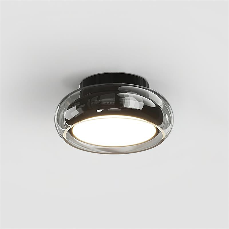 Plafoniera da Soffitto in Vetro Stile Retrò con LED Integrato