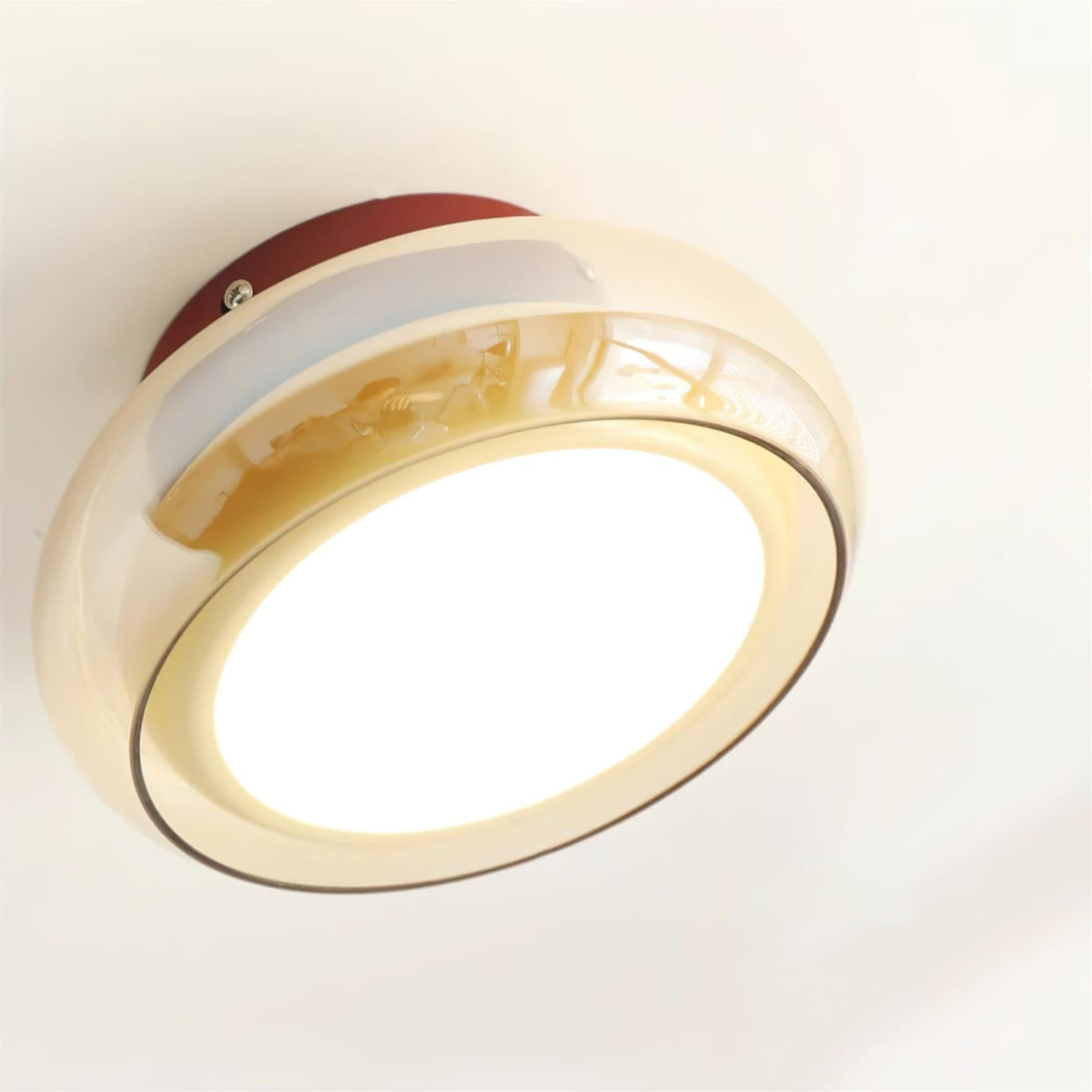 Plafoniera da Soffitto in Vetro Stile Retrò con LED Integrato