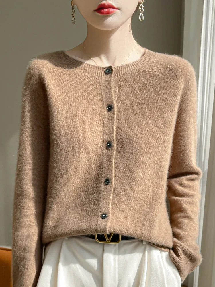 Cardigan Donna in Maglia Fine - Cotone Morbido Leggero