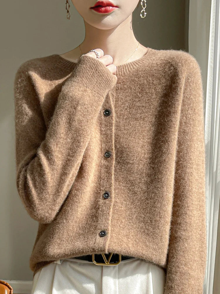 Cardigan Donna in Maglia Fine - Cotone Morbido Leggero