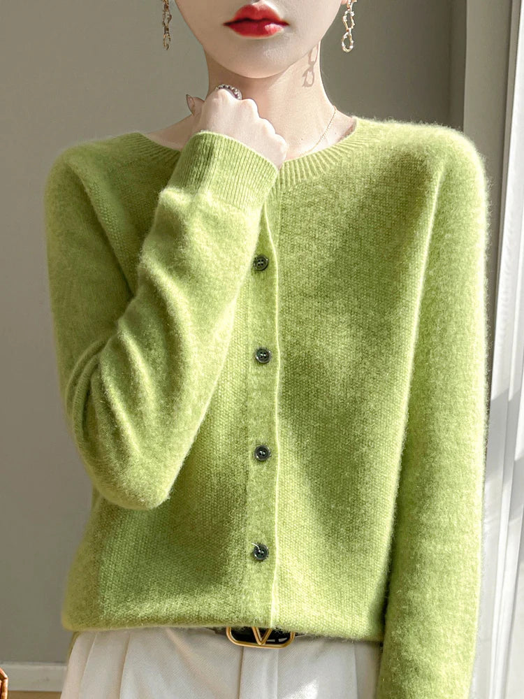 Cardigan Donna in Maglia Fine - Cotone Morbido Leggero