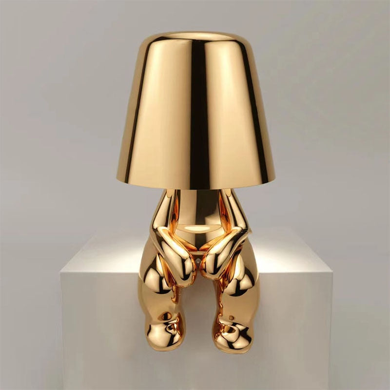 Lampada da Tavolo a Statuetta con Luce Soffusa Dimmerabile