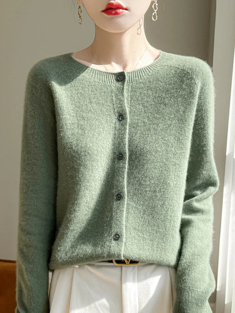 Cardigan Donna in Maglia Fine - Cotone Morbido Leggero