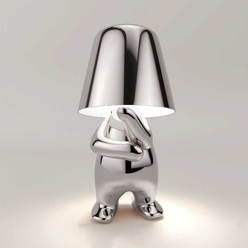 Lampada da Tavolo a Statuetta con Luce Soffusa Dimmerabile