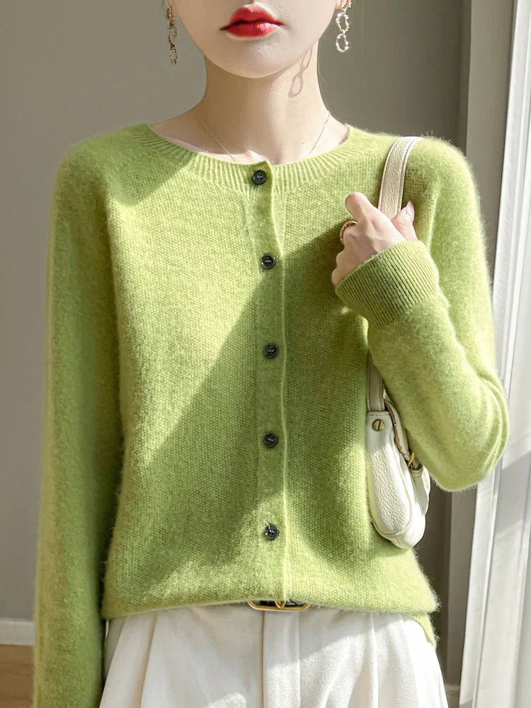 Cardigan Donna in Maglia Fine - Cotone Morbido Leggero