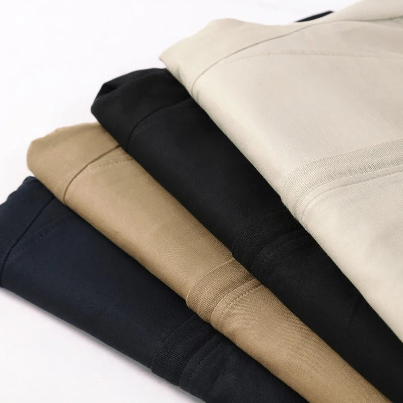Giacca Leggera Collo Coreano in Misto Cotone Organico