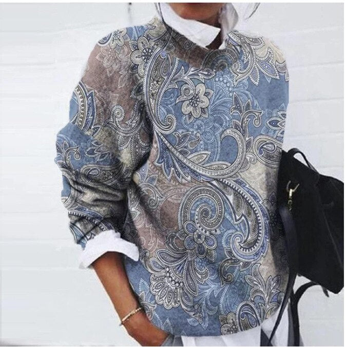 Maglione Donna Fantasia Floreale a Maglia Morbida