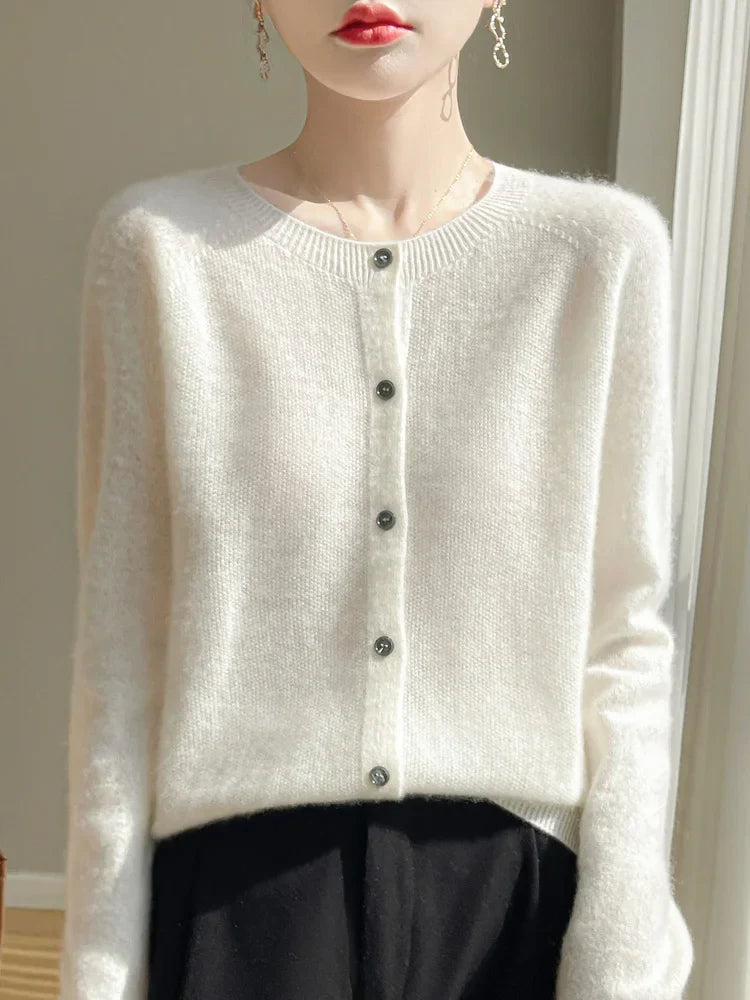 Cardigan Donna in Maglia Fine - Cotone Morbido Leggero