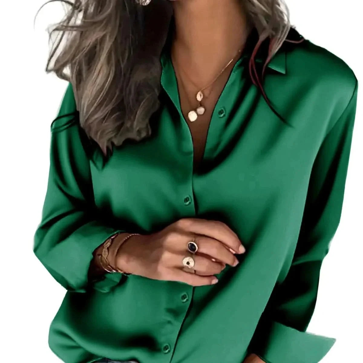 Camicia Donna a Bottoni Vestibilità Rilassata