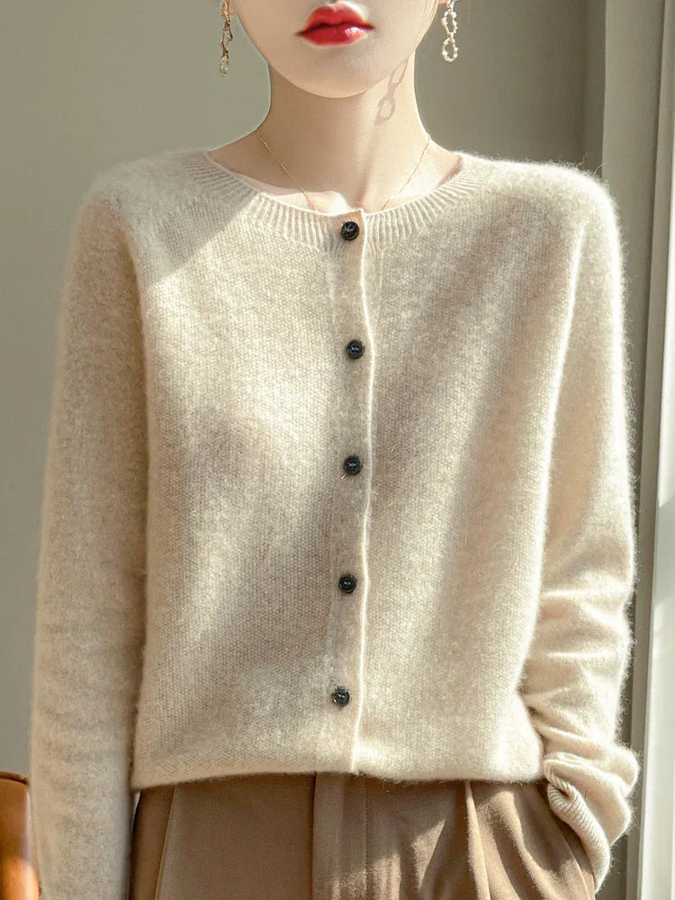 Cardigan Donna in Maglia Fine - Cotone Morbido Leggero
