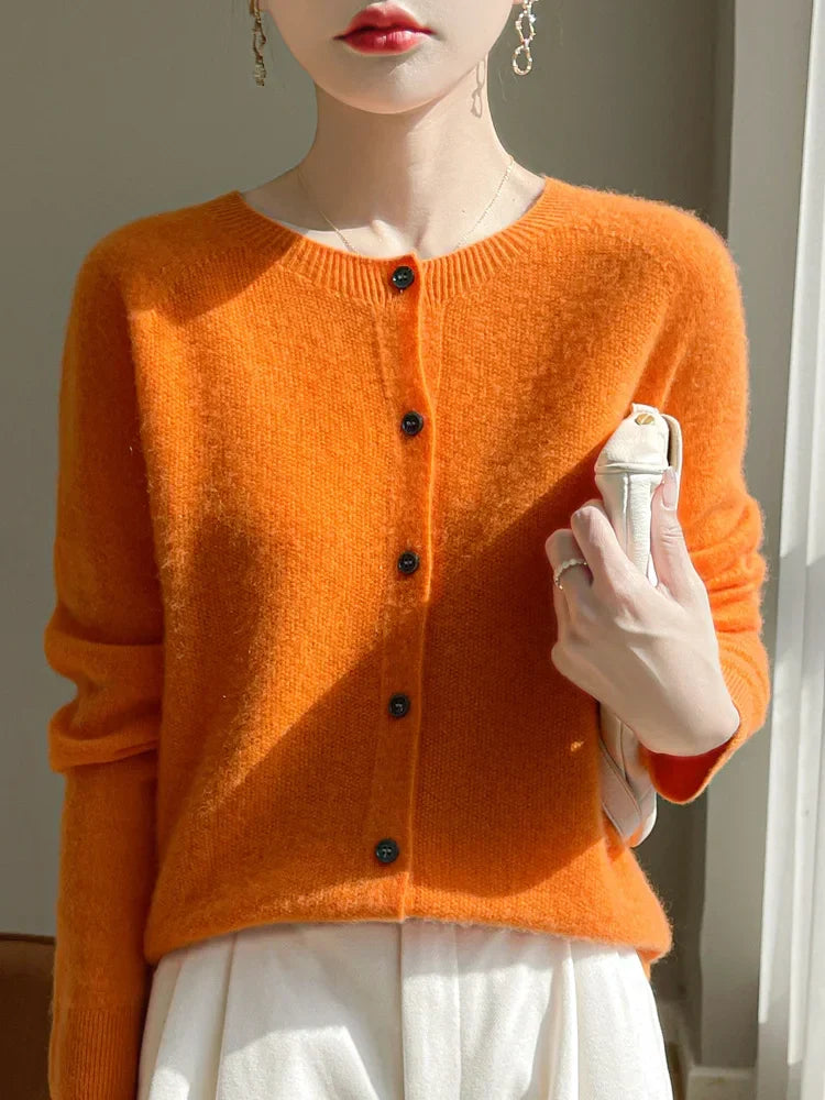 Cardigan Donna in Maglia Fine - Cotone Morbido Leggero
