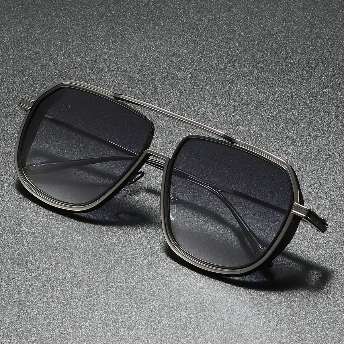 Occhiali da Sole Aviator Unisex in Metallo con Lenti Anti-Riflesso