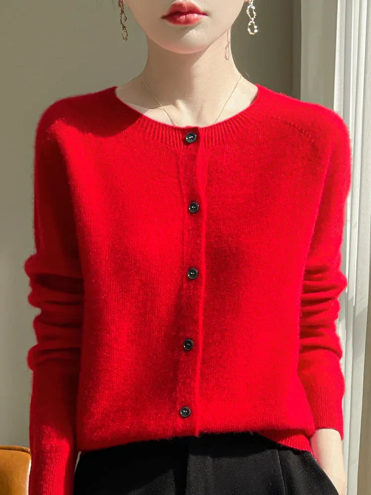 Cardigan Donna in Maglia Fine - Cotone Morbido Leggero