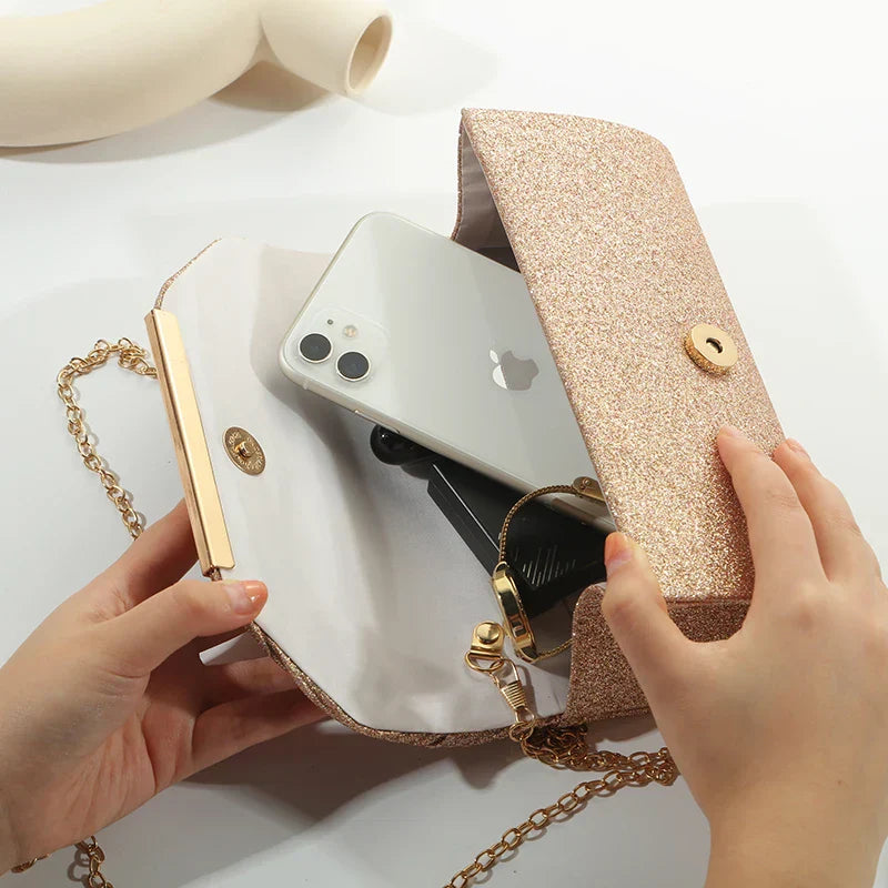 Borsa da Donna – Adatta per Abbigliamento da Sera, Con Chiusura, Design Compatto
