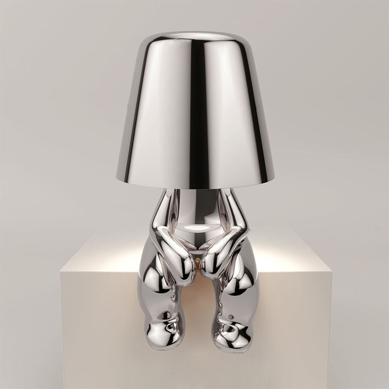 Lampada da Tavolo a Statuetta con Luce Soffusa Dimmerabile