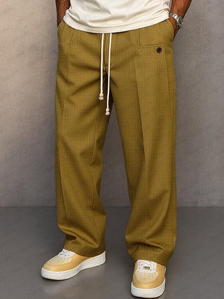 Pantaloni Slim Fit da Uomo – Con Zip e Vita Elastica, Adatti per Lavoro e Tempo Libero