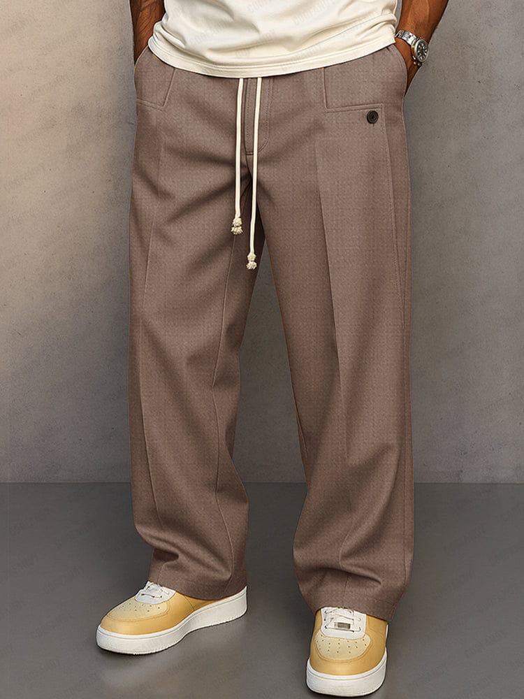 Pantaloni Slim Fit da Uomo – Con Zip e Vita Elastica, Adatti per Lavoro e Tempo Libero