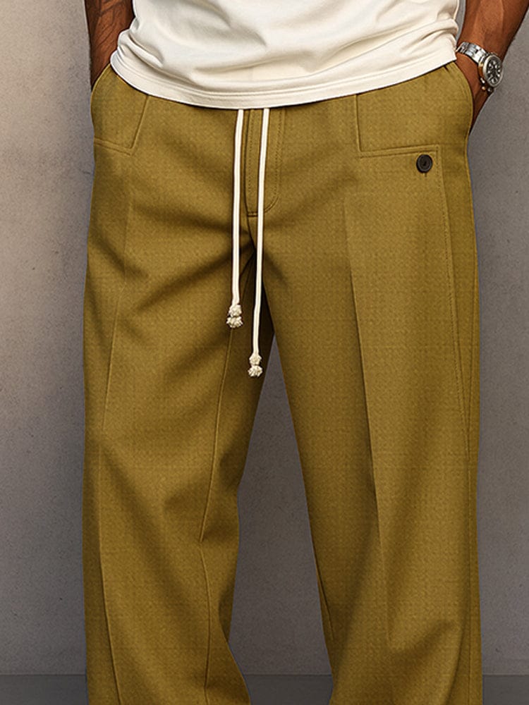Pantaloni Slim Fit da Uomo – Con Zip e Vita Elastica, Adatti per Lavoro e Tempo Libero