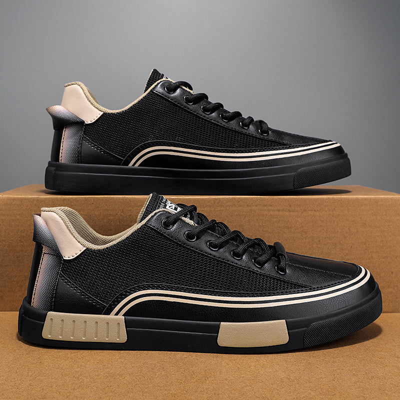 Sneaker Uomo Traspirante in Mesh con Dettagli in Pelle