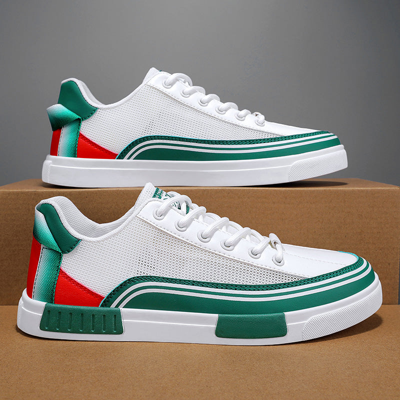 Sneaker Uomo Traspirante in Mesh con Dettagli in Pelle