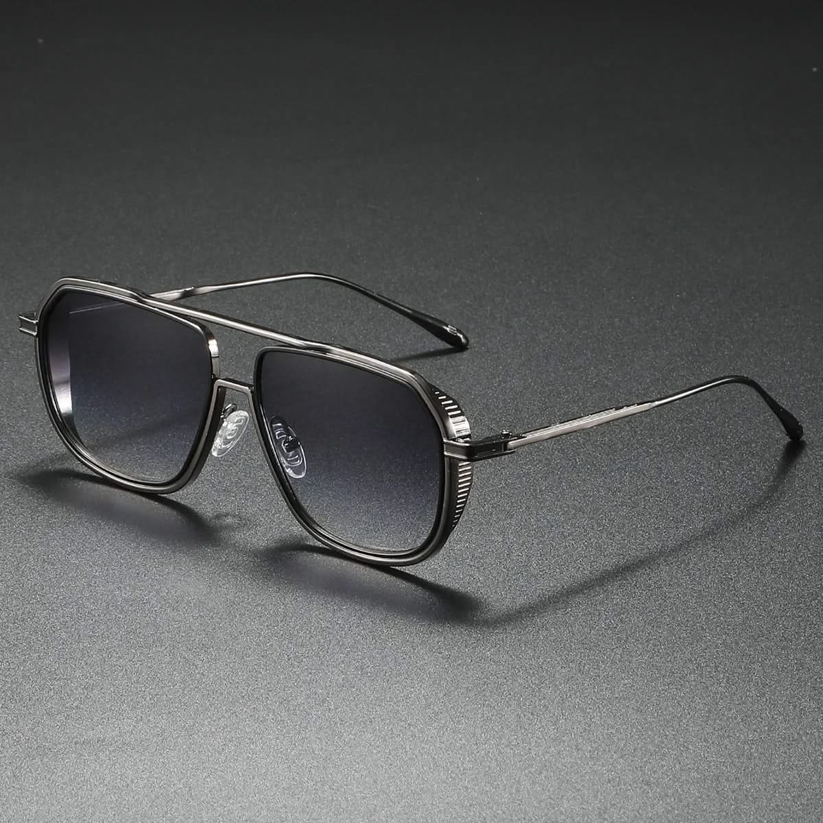 Occhiali da Sole Aviator Unisex in Metallo con Lenti Anti-Riflesso