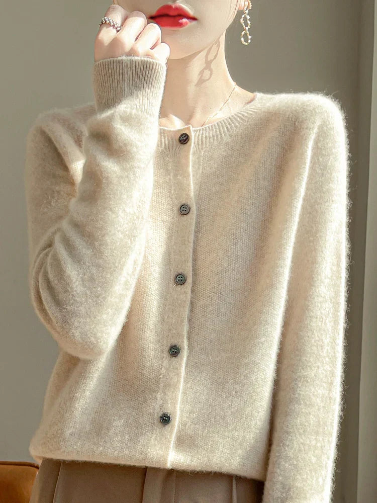 Cardigan Donna in Maglia Fine - Cotone Morbido Leggero