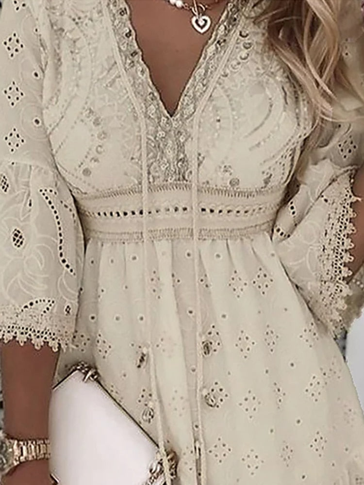 Abito A-line da Donna – Adatto per l'Estate, Uso Casual, Con Zip e Senza Maniche