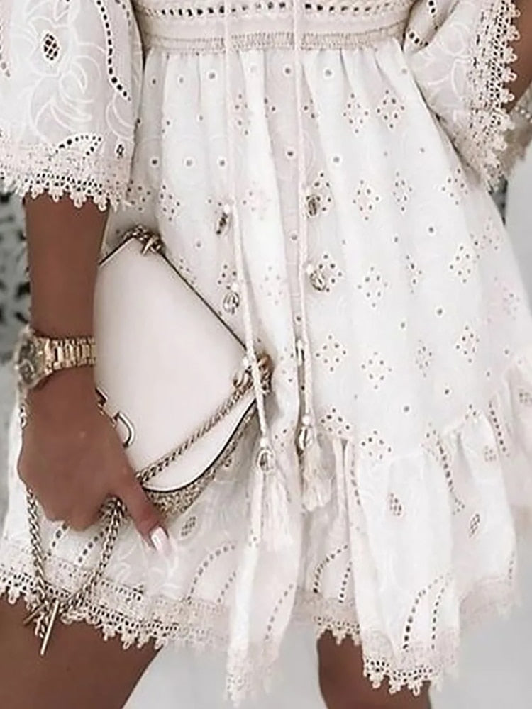 Abito A-line da Donna – Adatto per l'Estate, Uso Casual, Con Zip e Senza Maniche