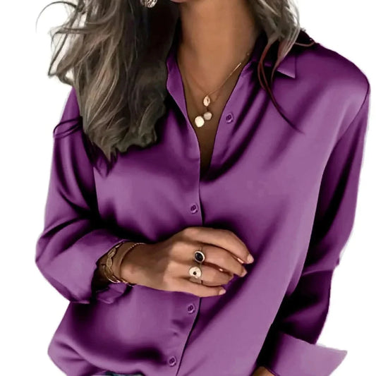Camicia Donna a Bottoni Vestibilità Rilassata