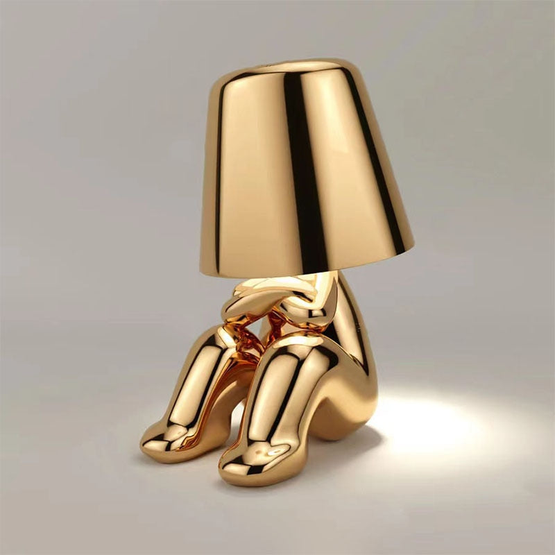 Lampada da Tavolo a Statuetta con Luce Soffusa Dimmerabile