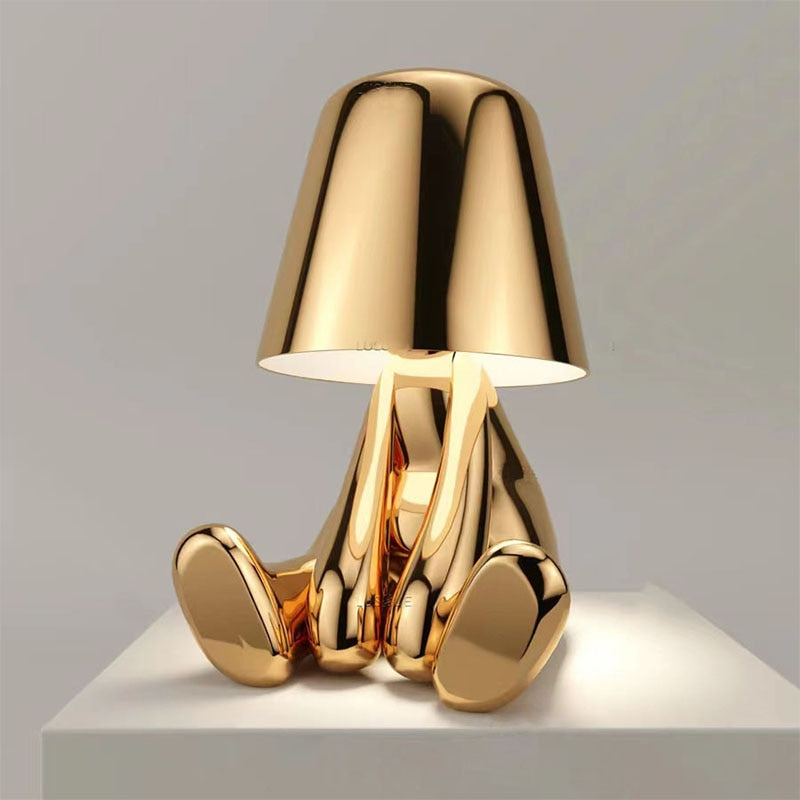 Lampada da Tavolo a Statuetta con Luce Soffusa Dimmerabile