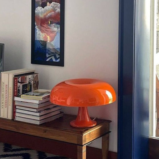 Lampada da Tavolo a Fungo Stile Scandinavo in Plastica