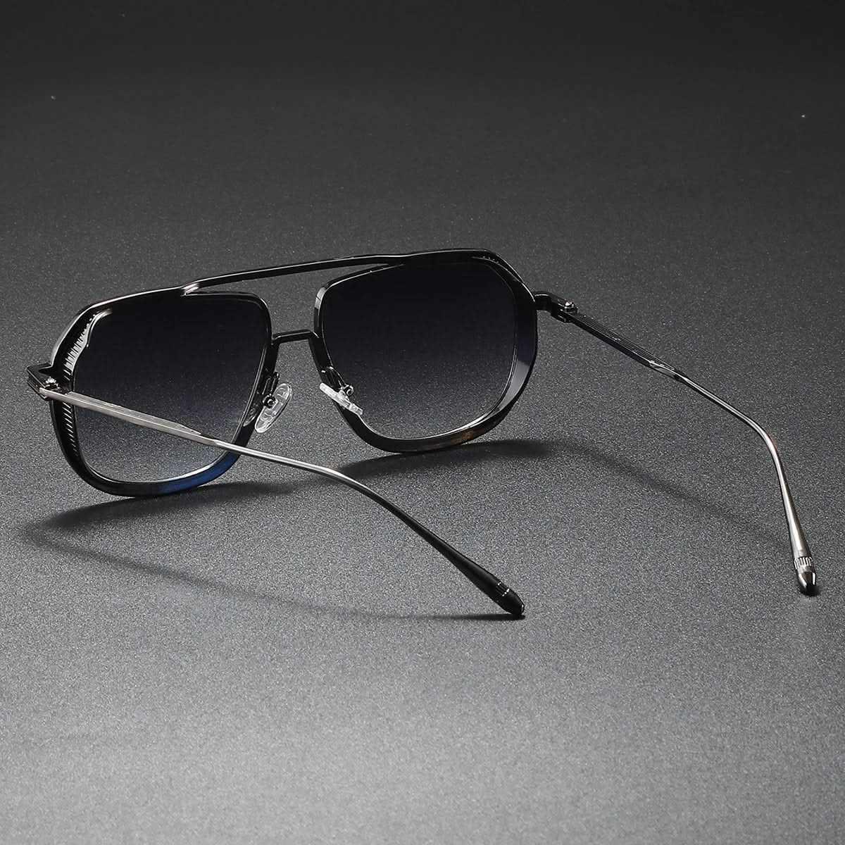 Occhiali da Sole Aviator Unisex in Metallo con Lenti Anti-Riflesso