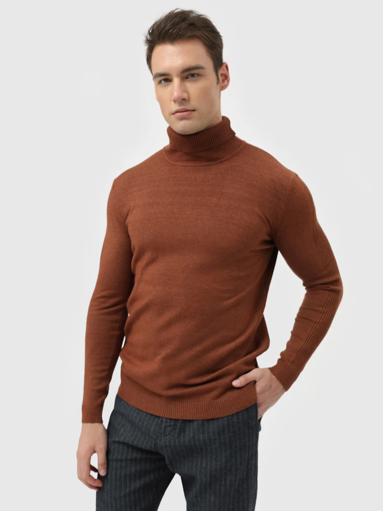 Maglione Dolcevita Uomo in Maglia Fine