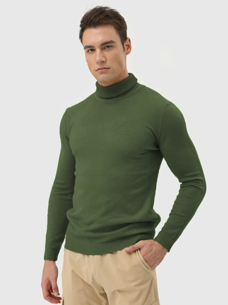 Maglione Dolcevita Uomo in Maglia Fine