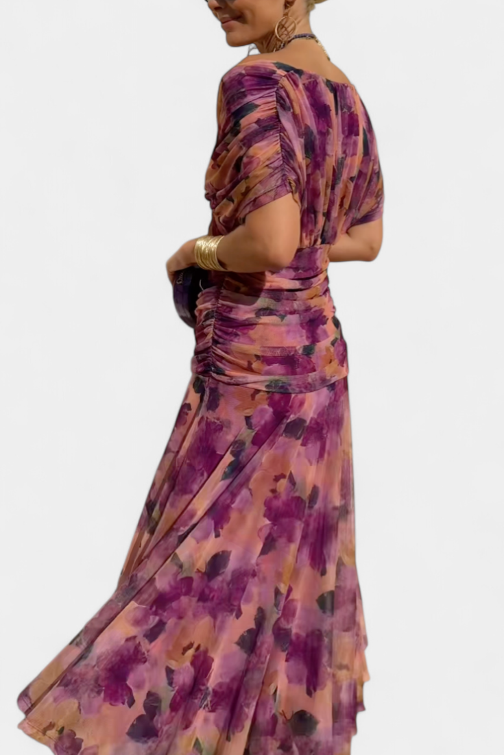 Abito A-line da Donna – Con scollatura a V, Adatto per Primavera e Estate