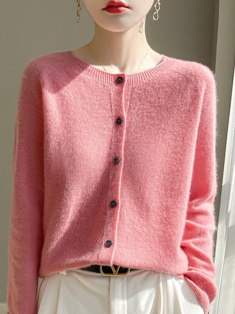 Cardigan Donna in Maglia Fine - Cotone Morbido Leggero